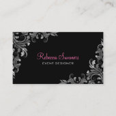 Silver Lace Black Damasks Visitenkarte (Vorderseite)