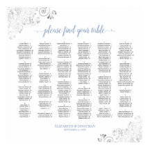 Silver Lace Dusty Blue Alphabeating Chart