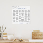 Silver Lace Dusty Blue Alphabeating Chart Poster (Küche)