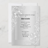 SILVER LACE ELEGANT CLASSY WEDD 2 EINLADUNG (Vorderseite)