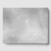 Silver Lace Floral Gästebuch (Rückseite)