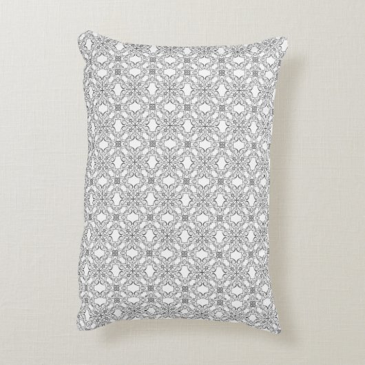 Silver Lace Pattern Dekokissen (Rückseite(Vertikal))