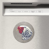 Silver Laced Wyandotte Rooster Magnet (In Situ (Geschirrspüler))