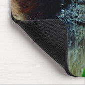 Silver Lacke Cochin Chick in Studio Einstellung Mousepad (Ecke)