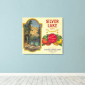 Silver Lake Orange LabelLemon Cove, CA Leinwanddruck (Insitu (Holzboden))