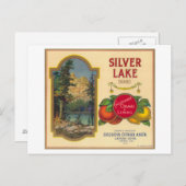Silver Lake Orange LabelLemon Cove, CA Postkarte (Vorne/Hinten)