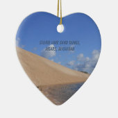 Silver Lake Sand Dunes, Mears, Michigan Heart Keramik Ornament (Rechts)