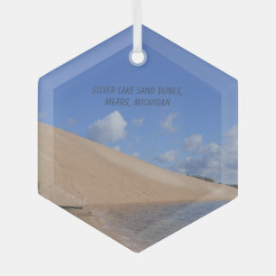 Silver Lake Sand Dunes, Mears, Michigan Ornament Aus Glas
