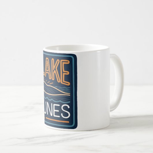 Silver Lake Sand Dunes Neon Signon Kaffeetasse (VorderseiteRechts)