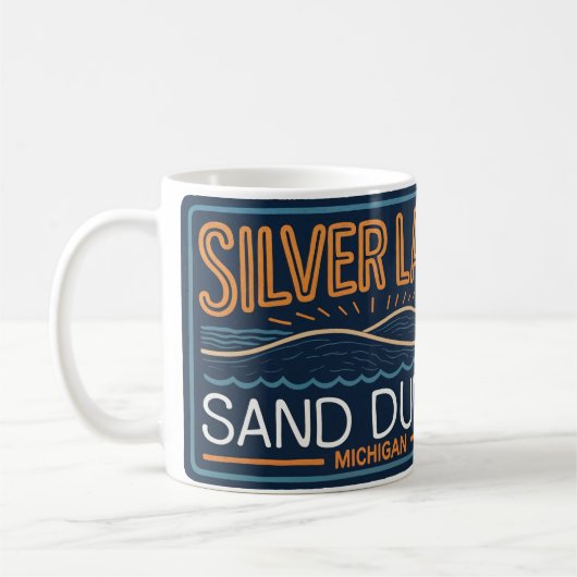 Silver Lake Sand Dunes Neon Signon Kaffeetasse (Links)