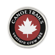 Silver Lapel Pin mit Kanu Trails Ahornleaf