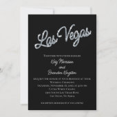 Silver Las Vegas Glitzern Einladung zur Hochzeit (Vorderseite)