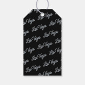 Silver Las Vegas Glitzern Wedding Willkommen Geschenkanhänger (Rückseite)