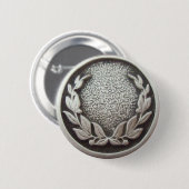 Silver Laurel Wreath Button (Vorne & Hinten)