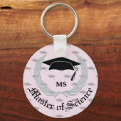 Silver Laurel Wreath Master Science Abschluss Schlüsselanhänger (Vorderseite)