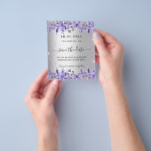 Silver Lavendel florals Hochzeit speichern das Dat Flyer (Gruppe)