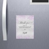 Silver Lavendel Glitzer danke Karte