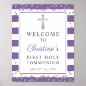 Silver Lavender Lila First Community Willkommen Poster (Vorne)