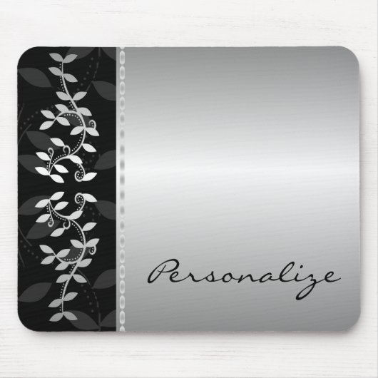 Silver Leaf Border Mousepad (Vorne)