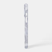 Silver Leaf Elegant Pattern iPhone 16 Hülle (Linke Seite)