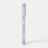 Silver Leaf Elegant Pattern iPhone 16 Hülle (Rechte Seite)