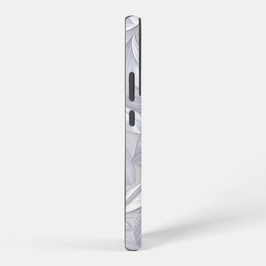 Silver Leaf Elegant Pattern Samsung Galaxy Hülle (Rechte Seite)