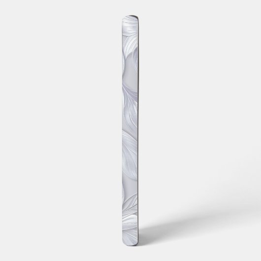 Silver Leaf Elegant Pattern Samsung Galaxy Hülle (Linke Seite)