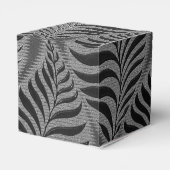 Silver Leaf Motif Cube Geschenkschachtel (Rückseite)