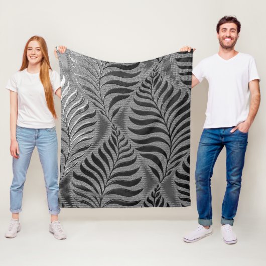 Silver Leaf Motif Fleecedecke (Beispiel)