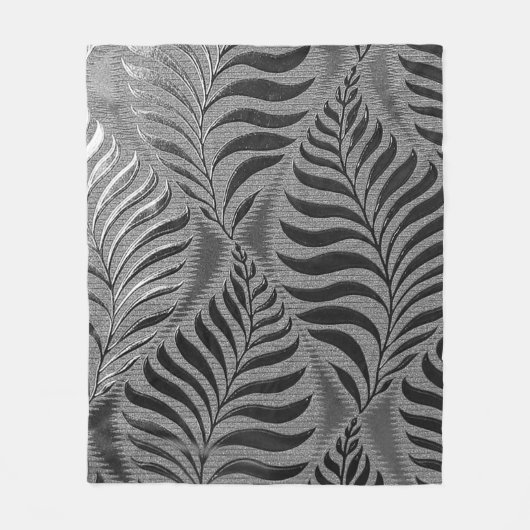 Silver Leaf Motif Fleecedecke (Vorderseite)