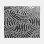 Silver Leaf Motif Fleecedecke (Vorderseite (Horizontal))
