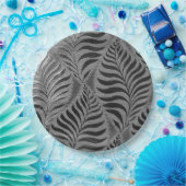 Silver Leaf Motif Pappteller (Party)