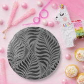 Silver Leaf Motif Pappteller (Party)