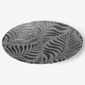 Silver Leaf Motif Pappteller (Schrägansicht)