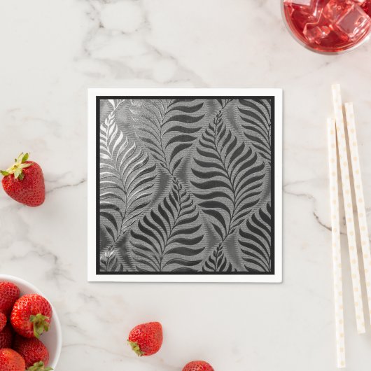 Silver Leaf Motif Serviette (Beispiel)