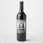 Silver Leaf Motif Weinetikett (Vorderseite)