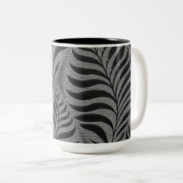 Silver Leaf Motif Zweifarbige Tasse