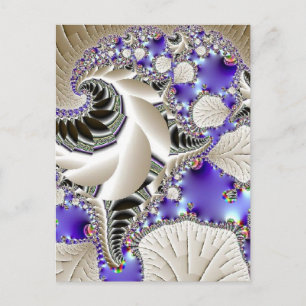Silver Leaf Postcard Postkarte