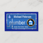 Silver Leaking Water Pipes Plumber Visitenkarte (Vorderseite)