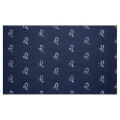 Silver Leo Symbol auf Navy Blue Carbon Fibre Print Stoff (Fat Quarter (45,7 x 55,9 cm))