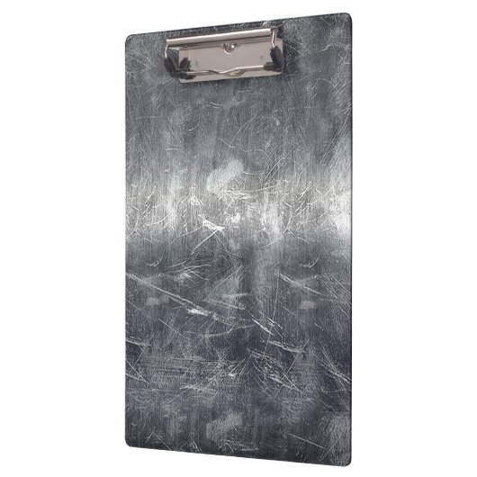 Silver Leo Zodiac Sign in Grunge Distressed Style Klemmbrett (Links)