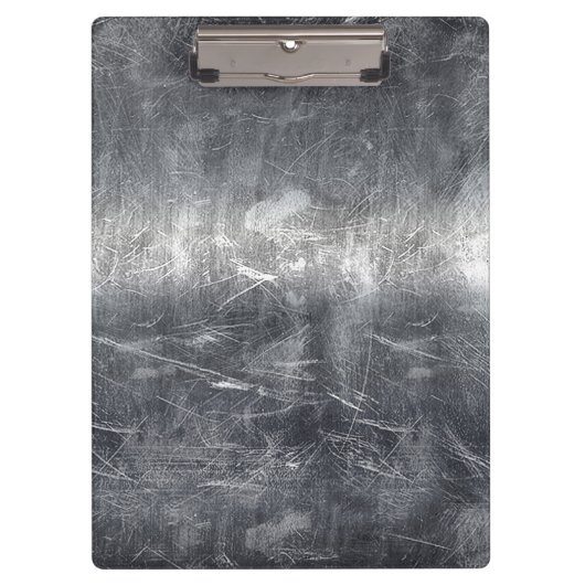 Silver Leo Zodiac Sign in Grunge Distressed Style Klemmbrett (Vorderseite)