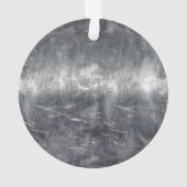 Silver Leo Zodiac Sign in Grunge Distressed Style Ornament (Rückseite)