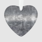 Silver Leo Zodiac Sign in Grunge Distressed Style Ornament (Rückseite)