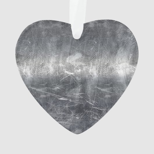 Silver Leo Zodiac Sign in Grunge Distressed Style Ornament (Rückseite)