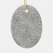 Silver Leopard Gray Meow Kitty Cat Keramik Ornament (Hinten)