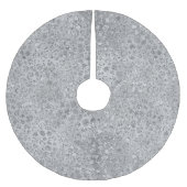 Silver Leopard Gray Meow Kitty Cat Polyester Weihnachtsbaumdecke (Vorderseite)