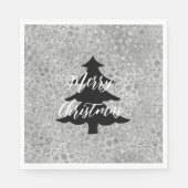 Silver Leopard Gray Meow Kitty Cat Serviette (Vorderseite)