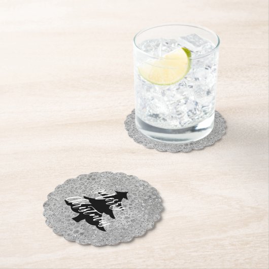 Silver Leopard Gray Meow Kitty Cat Untersetzer (Vor Ort)