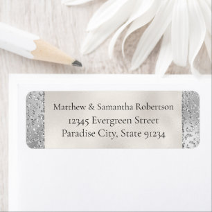 Silver Leopard Print Luxe Glitzer